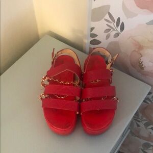 Red Kids Sandals